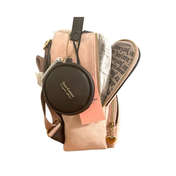 Juicy Couture Dusty Blush Velour Queen Of Everything Backpack NWT - Picture 5 of 10